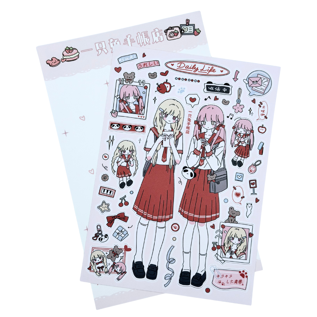 JK Girl Sticker Sheet