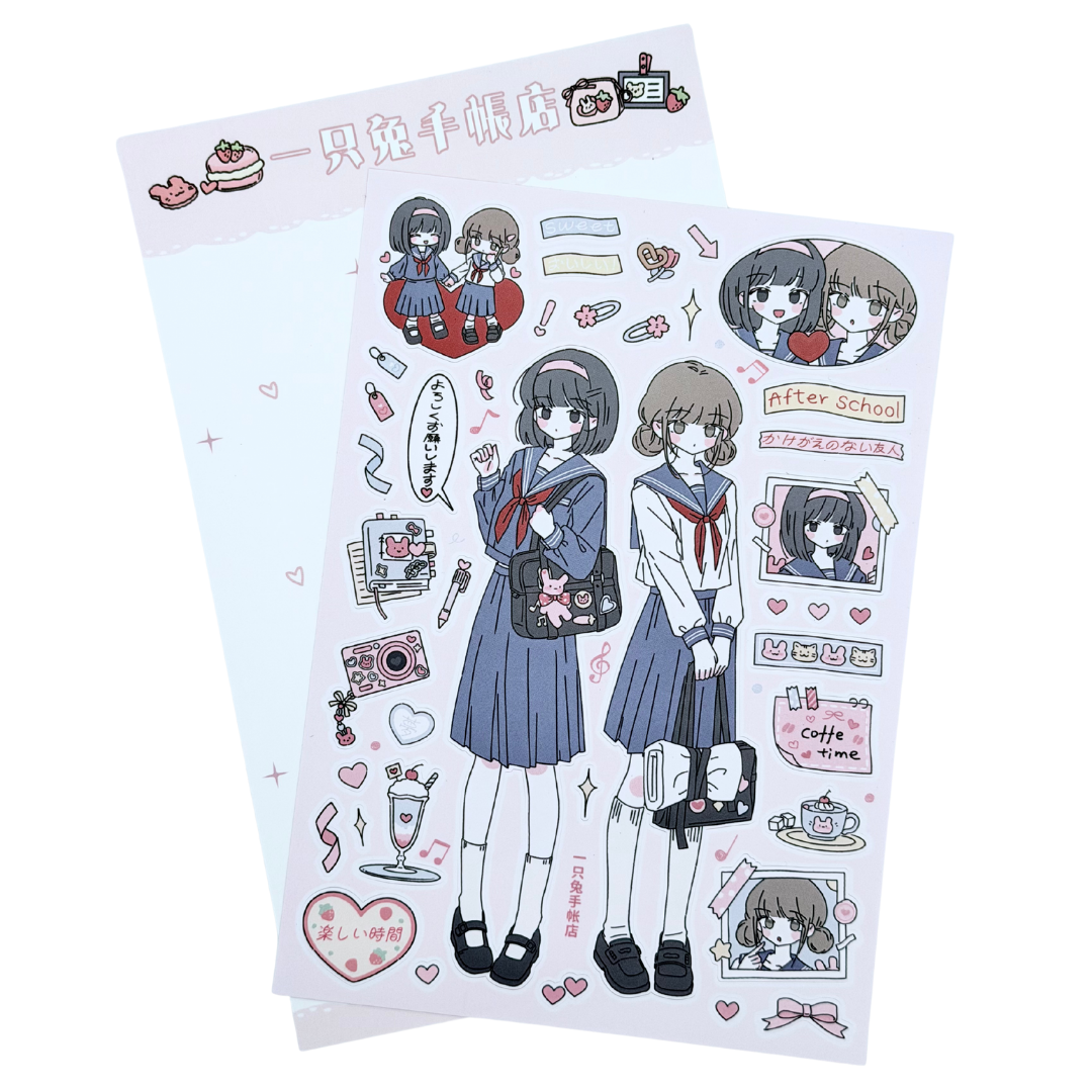 JK Girl Sticker Sheet